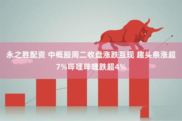 永之胜配资 中概股周二收盘涨跌互现 趣头条涨超7%哔哩哔哩跌超4%